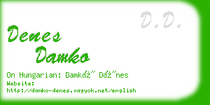 denes damko business card